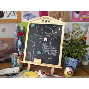 Koreaanse Houten Hutten Kan Worden Gekoppeld Aan Dual-Gebruik Bord Message Board Kleine Magnetische Schoolbord Kleine Huis Schoolbord