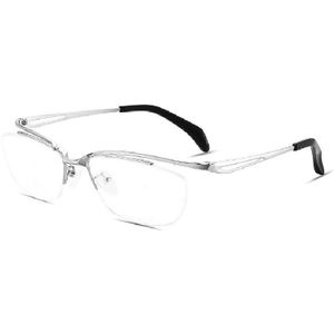 Pure Titanium Brilmontuur Mannen Zakelijke Stijl Half Velg Bril Anti Blue Ray Lente Scharnieren Aankomst Brillen