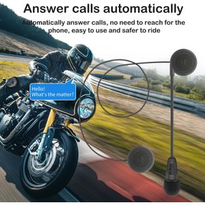 Motorhelm Bluetooth Headset 1 Paar Bluetooth 5.0 Stereo Motorfiets Intercom Headset Voor Sneeuwscooter Telefoon Express Levering