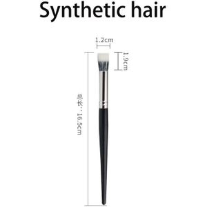 Double-Layer Geitenhaar Brush Meandersteken Meandersteken Blush Highlighter Make-Up Borstel Foundation Markeerstift Meandersteken Make-Up Tool