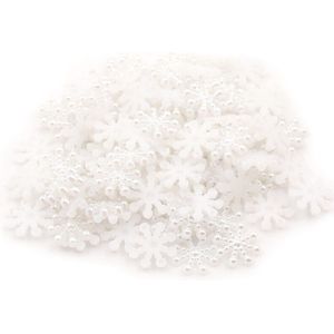100Pcs Sneeuwvlok Plaksteen Pearl Embellishments Craft Kaartmaken Qtys Versiering Kerst Bruiloft Decoratie