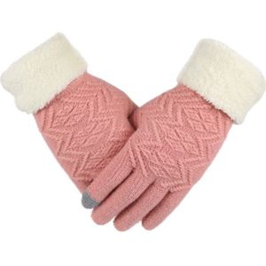 Vrouwen Gebreide Handschoenen Touch Screen Vrouwelijke Dikker Wanten Winter Warme Handschoenen Dames Volledige Vinger Zachte Stretch Gebreide Wanten Guantes