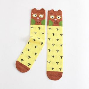 spring and autumn Cartoon Children&#39;s Stockings Striped Polka Dot Owl Animal Socks Boys and Girls Knee Socks