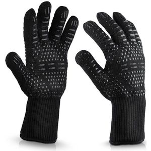 1/2Pcs Bbq Handschoenen 300-500Centigrade Extreme Hittebestendige Aramid Veiligheid Handschoenen Grill Bbq Voering Katoen Voor Keuken Bakken gereedschap