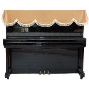 Hoogwaardig Goud Fluwelen Piano Cover Home Piano Set Instrument Piano Top Gedrapeerde Non-stick Grijs Piano Cover kerstcadeau