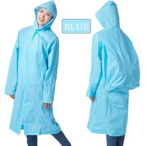 Qian Hooded Eva Regen Poncho Waterdichte Rugzak Regenjassen Jacket Voor Mannen Vrouwen Volwassenen Trenchcoat Regenkleding Regenkleding