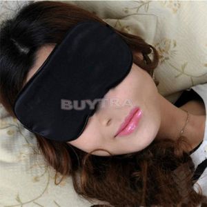 1Pc Zijde Slaap Oogmasker Gewatteerde Schaduw Patch Eyemask Blinddoeken Slapen Eye Cover Vrouwen Mannen Travel Relax Rest