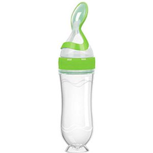 Veilig Pasgeboren Baby Zuigfles Peuter Siliconen Squeeze Voeden Lepel Melk Fles Baby Training Feeder Voedingssupplement