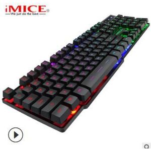 IMice AK-600 Bedrade Gaming Toetsenbord 104 Toetsen Mechanische Toetsenbord RGB Verlicht Toetsenbord voor PC Gamer Teclado Gamer Mecanico Clavier