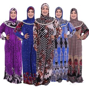 Volledige Cover Vrouwen Moslim Abaya Jurk Traditionele Hijab + Jurk Islamitische Kleding Set Dubai Arabische Turkse Ramadan Gebed Outfits