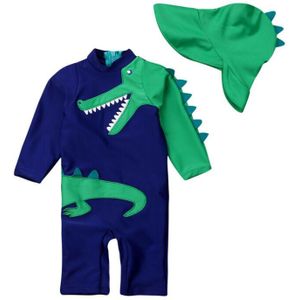 Baby Kids Jongen Dinosaurus Zomer Strand Badmode Badpak Zwemmen Kostuum Trunks + Cap Set