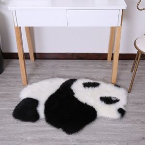 Panda Koala Pinguïn Tijger Patroon Tapijten Leuke Woonkamer Harige Kinderen Bont Karpetten Antislip Suede Wit Zwart faux Fur Mat