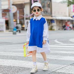 Koreaanse Kinderkleding Meisjes Shirts Met Lange Mouwen Lente En Herfst 3-13 Jaar Oude Kinderen college Stijl Overhemd