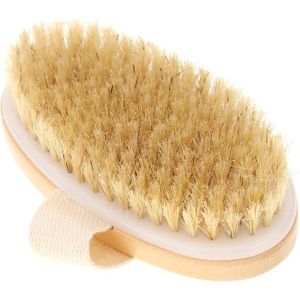 1Pc Droge Huid Body Zachte Natuurlijke Haren Spa Bad Douche Brush Houten Bad Douche Borstel Spa Body borstel Zonder Handvat