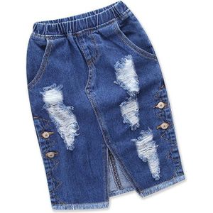 Dfxd Meisjes Denim Rokken Zomer Kids Kleding Gat Peuter Katoen Hoge Taille Ripped Jean Rokken Baby Kleding 1-5Years Mode