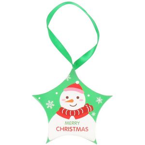 8Pcs Kerstcadeau Dozen Kerstman Candy Doos Ster Vorm Vrolijk Kerst Dozen Zakken Verpakking Jaar Xmas Decor Bags