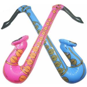 1 stks Opblaasbare Tool Opblaasbare Gitaar Saxofoon Microfoon radio Muziek Kinderen Speelgoed Ballonnen Deel Decoratie (Willekeurige Kleur)