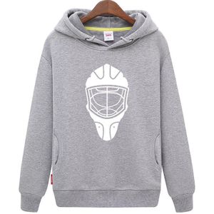 EALER goedkope unisex grijs hockey hoodies Sweatshirt met een hockey masker voor mannen & vrouwen