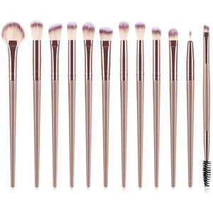 Zzdog 12Pcs Eye Make-Up Kwasten Set Zacht Detail Borstel Kits Voor Oogschaduw Hoogtepunt Mascara Cosmetische Beauty Tools