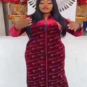 Fluwelen Afrikaanse Jurken Voor Vrouwen Lente Herfst Afrika Kleding Moslim Lange Maxi Jurk Mode Jurk Dame