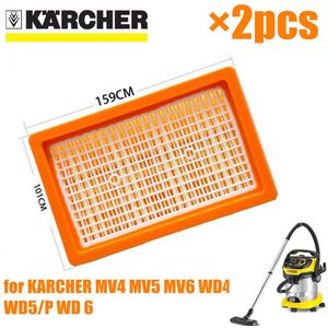2 stks KARCHER Filter voor KARCHER MV4 MV5 MV6 WD4 WD5 WD6 nat & droog Stofzuiger vervangende Onderdelen #2.863-005.0 hepa filters