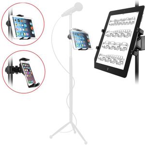 Tablet houder en telefoon houder voor Microfoon stand ABC plastic mount voor Apple Ipad voor Iphone 4.5-10.5'' ereader auto achterbank