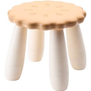 Creatieve Biscuit Vorm Plastic Kruk Kinderen Kruk Lage Kruk Ronde Kruk Banco Madera Poef Enfant