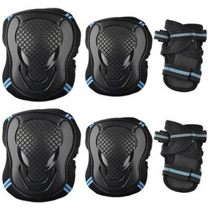 6 Pcs Volwassenen Kids Beschermende Kleding Kniebeschermers Elleboog Pads En Pols Guard Voor Skaten Skateboard Fietsen Schaatsen Bike Scooter