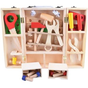 Houten Tuin Gereedschap Speelgoed Voor Kinderen Creatieve Diy Repair Tools Pretend Play Techniek Onderhoud Gereedschapskist Speelgoed Jongens