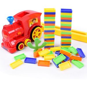 Domino Game 63Pcs Tren Domino Blokken Gekleurde Domino Trein Educatief Speelgoed Voor Kinderen Abs Plastic Puzzels