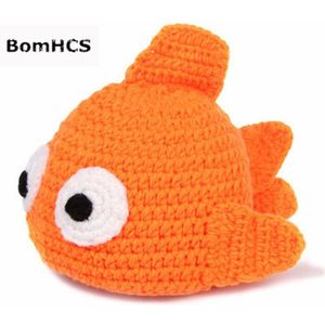 BomHCS Mooie Cartoon Goudvis Baby Hoed Winter Warme Dikke Grappige Beanie Handgemaakte Knit Cap