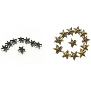 50 Pcs 2 Kleur Gemengde Star Studs Metalen Klauw Kralen Nailhead Punk Klinknagels Met Spikes (20mm)