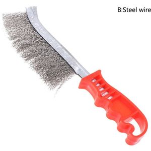 2 kleuren grill reiniger bbq grill staalborstel schoonmaken tool grill picknicks barbecue tool