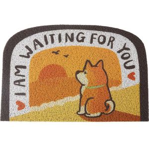 60x90cm creatieve Shiba Inu hond pvc coil mat deurmat vloerbedekking tapijt hal mat stofverwijdering