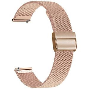 Drukknoop Metalen Horlogeband Voor Samsung Galaxy Horloge Actieve 2 44Mm 40Mm Roestvrij Stalen Horloge Band Polsband Riem