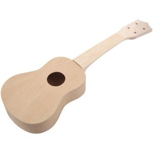 21Inch Wit Houten Ukelele Sopraan Hawaiian Gitaar Uke Kit Muziekinstrument Diy