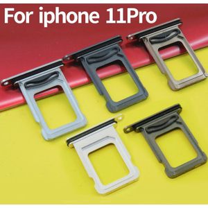 10Pcs Originele Single/Dual Voor Iphone 11 Pro Sim Card Tray Slot Houder Socket Adapter Met Waterdichte Ring