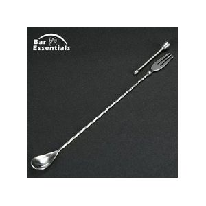 346Mm Rvs Vervangbare Head Bar Barman Cocktail Menglepel, Spiraal Patroon Lange Lepel