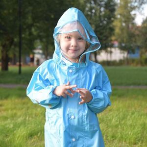 Qian 2-9 Jaar Oud Jumpsuit Regenjas Hooded Cartoon Kids Een Stuk Regenjas Tour Modieuze Waterdicht Kinderen regenkleding Pak