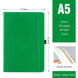 Klassieke Notebook Lederen Hardcover (Zacht Aanraken), A5, 200 Pagina 'S, Gevoerd, 80GSM, perfect Voor Dagboek, Journaling, Regelmatige Schrijven