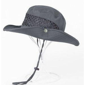 Zomer Zonnehoed Mannen Vrouwen Boonie Hoed Outdoor UV Bescherming Grote Brede Rand Panama Hoed Wandelen Vissen Mesh Ademend Emmer hoed