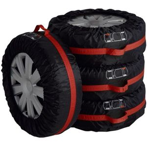 4Pcs Reservewiel Cover Case Polyester Winter En Zomer Autoband Opbergzakken Auto Tyre Accessoires Voertuig Wiel Protector