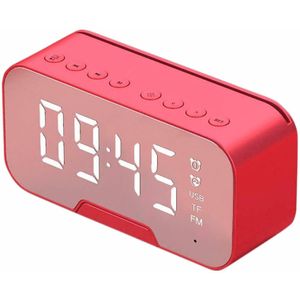 4 # Draadloze Bluetooth 5.0 Speaker Spiegel Wekker Met Telefoon Houder Functie Met Fm Radio Grote Led Scherm speaker