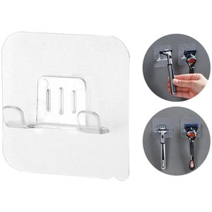 Transparant Pvc Materiaal Waterdicht Scheermes Houder Muur Punch Gratis Man Scheerapparaat Opslag Haak Keuken Badkamer Organizer Accessoires
