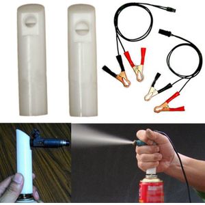 Voor Auto Voertuig Brandstof Injector Flush Cleaner Adapter Cleaning Tool + 2 Nozzles Set