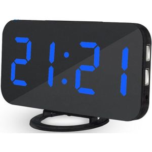 Led Voice Control Digitale Wekker Groot Aantal Display Snooze Elektronische Horloge Kalender Woondecoratie Lichtgevende Klok