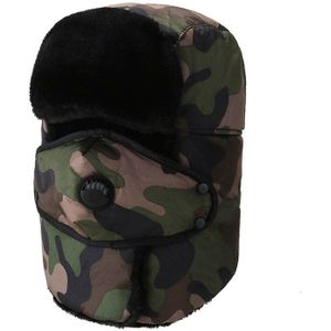 Unisex Winddicht Warme Muts 1Pcs Mannen Vrouwen Bomber Faux Fur Ear Flap Hat Cap Winter Ski Trooper Trapper Effen kleur Katoen Cap