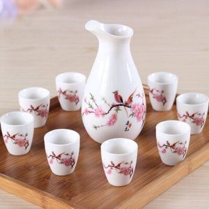 Vintage Keramische Sake Pot Cups Set Flagon Liquor Cup Geesten Kopjes Set Japanse Sake Wijn Set
