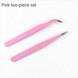 Kleur Pincet Reparatie Tools Industriële Precisie Elleboog Rechte Pincet Reparatie Tools Valse Wimpers Nail Gereedschap