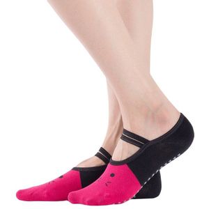 Vrouwen Bandage Yoga Sokken Anti-Slip Quick-Droog Demping Pilates Ballet Sokken Voor Mannen &amp; Vrouwen cartoon Kat Print Sokken